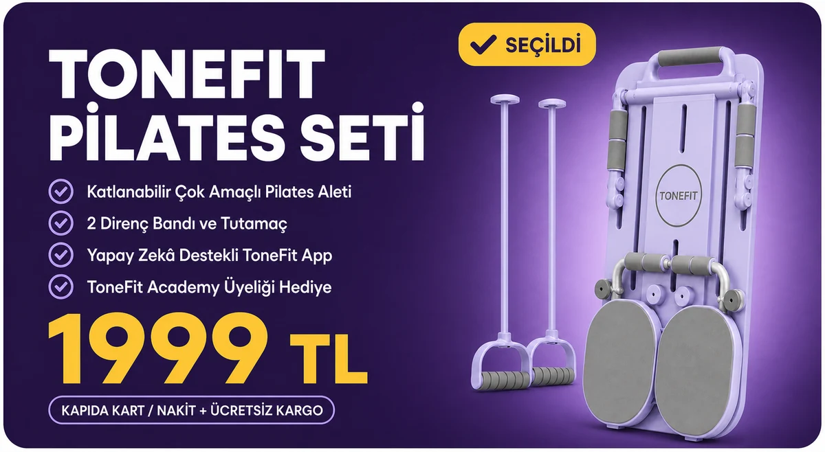 ToneFit Pilates Seti - katlanabilir pilates aleti, 2 direnç bandı ve tutamaç, ToneFit App ve Academy üyeliği - 1999 TL