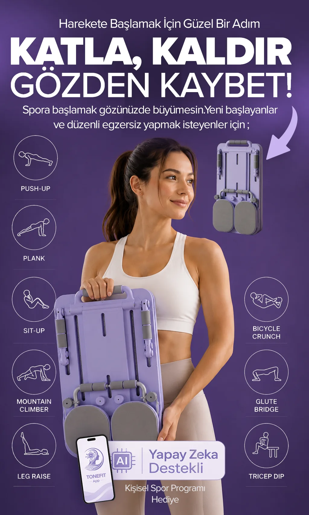ToneFit pilates egzersiz aleti tanıtım görseli 3