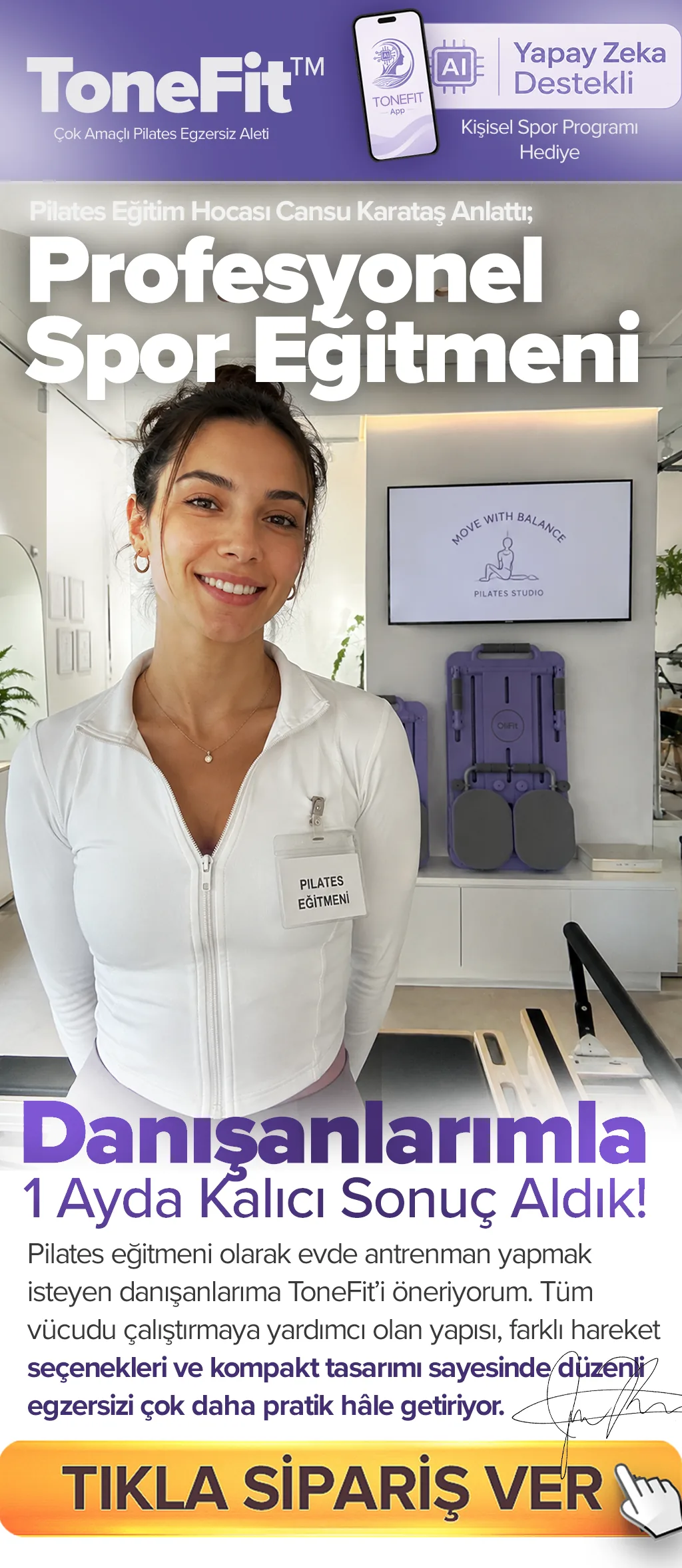 ToneFit pilates egzersiz aleti tanıtım görseli 5