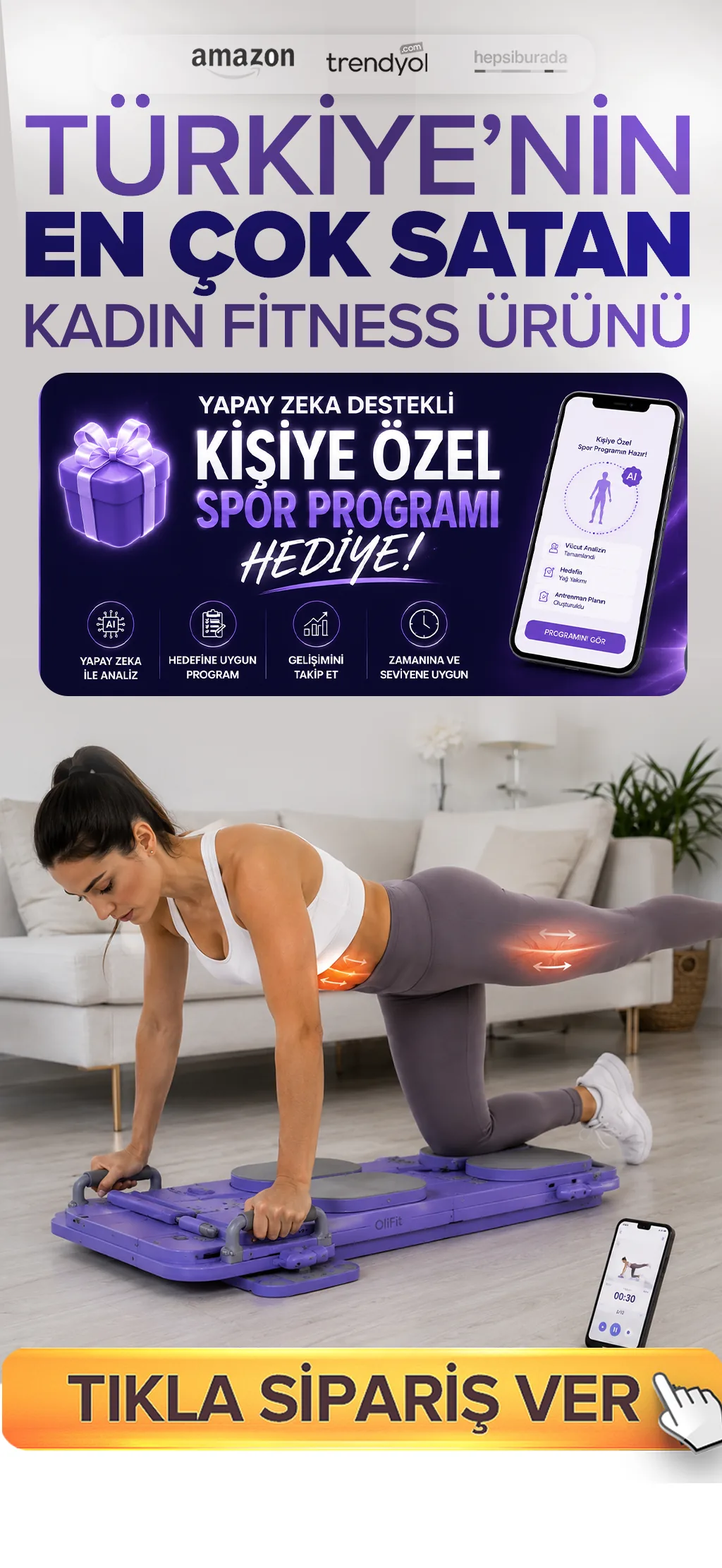 ToneFit pilates egzersiz aleti tanıtım görseli 7
