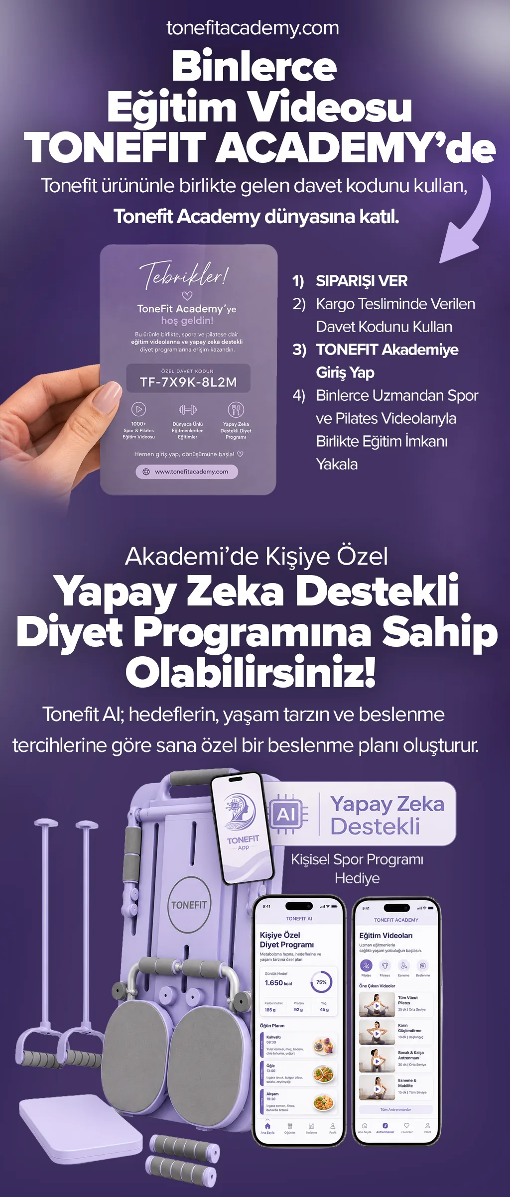 ToneFit pilates egzersiz aleti tanıtım görseli 8